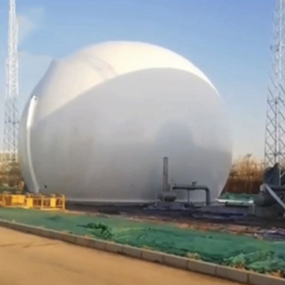 ตัวยึดก๊าซชีวภาพเมมเบรนสองชั้นพร้อมวัสดุป้องกันการกัดกร่อน PES PVC PDFE พิเศษ