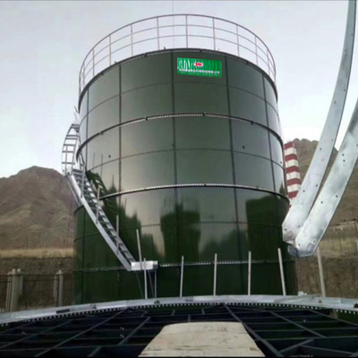 800m3 ถังบำบัดน้ำเสียแบบไม่ใช้ออกซิเจน CSTR Advanced Waste Digester Biogas Tank
