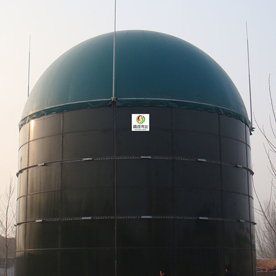 800m3 ถังบำบัดน้ำเสียแบบไม่ใช้ออกซิเจน CSTR Advanced Waste Digester Biogas Tank